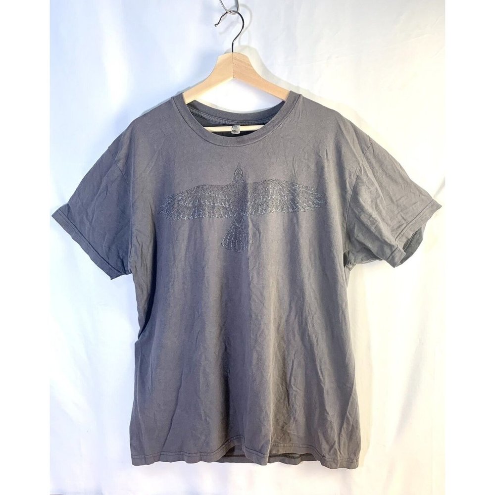 American Apparel T-Shirt Mens XL Cool Crow Graphic